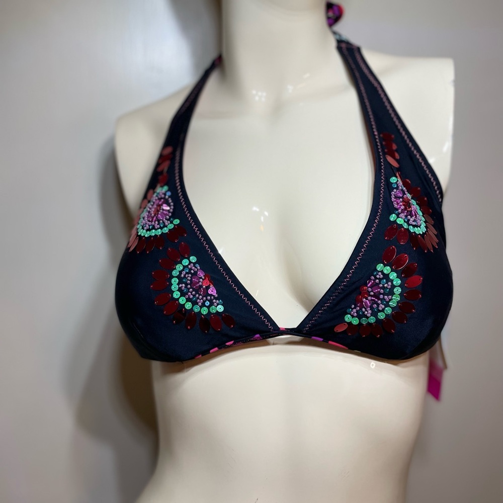 XOXO Black and Red Bikini with Halter Top - Picture 4 of 15